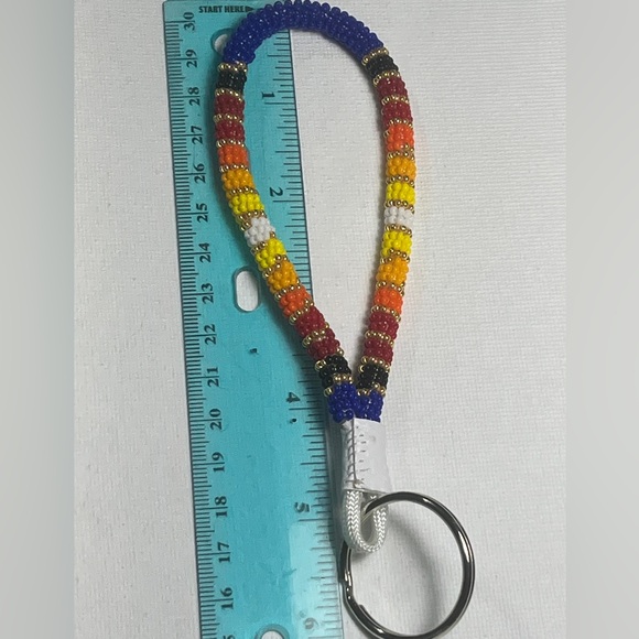 Multicolor Beaded Keychain Loop - Picture 2 of 3